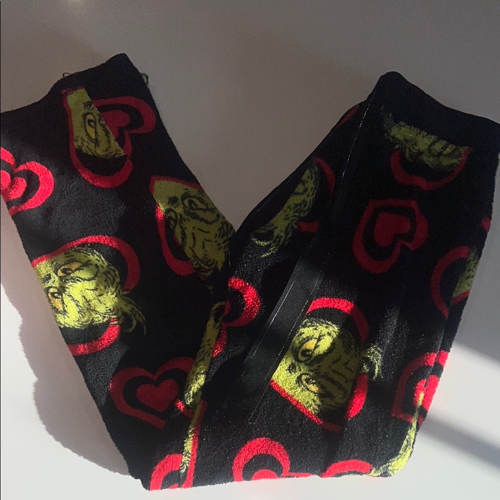 Dr. Seuss Black and Yellow Grinch Pajama Pants